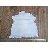 Peau de cuir de chèvre grainé - paillettes grises - blanc- Cuirenstock