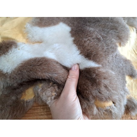 Peau de cuir de mouton lainé - Choix écart - L - Cuirenstock
