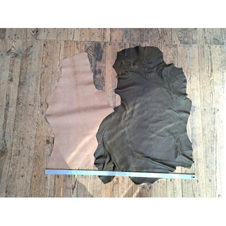2 peaux de cuir de mouton et de chèvre  - Bonnes affaires