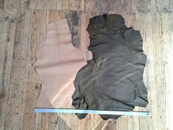 2 peaux de cuir de mouton et de chèvre  - Bonnes affaires