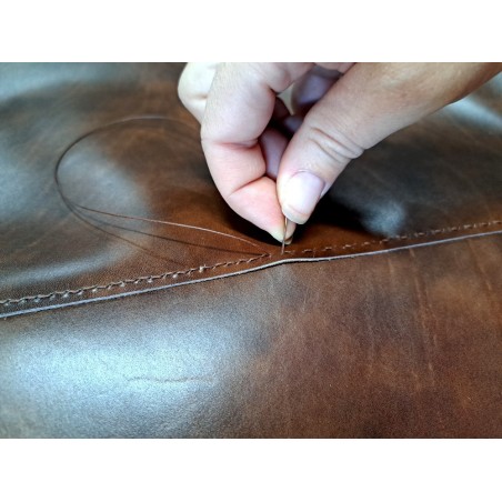 Kit sac cabas cuir DIY débutant – “Le Classique” à coudre soi-même – Kit prêt à coudre complet - Cuir en Stock