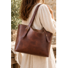 Kit sac cabas cuir DIY débutant – “Le Classique” à coudre soi-même – Kit prêt à coudre complet - Cuir en Stock
