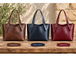 Kit sac cabas cuir DIY débutant – “Le Classique” à coudre soi-même – Kit prêt à coudre complet - Cuir en Stock