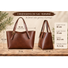 Kit sac cabas cuir DIY débutant – “Le Classique” à coudre soi-même – Kit prêt à coudre complet - Cuir en Stock