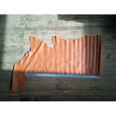 Demi-peau de cuir de veau grainé - Fauve - Cuirenstock