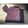 Morceau de cuir de veau grain effet chêne - Raisin - Cuir en Stock