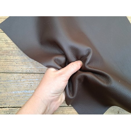 morceau vachette - cuir luxe - marron - prêt à l'emploi - Cuirenstock