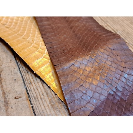 2 peaux de cuir de serpent - B - Cuir en Stock