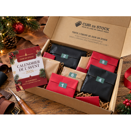 Calendrier de l’Avent Cuir 2026 – 24 surprises, cuirs & kits DIY - Cuir en Stock