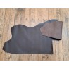 Demi-peau de cuir de vachette ferme grainée - Marron - Cuir en Stock