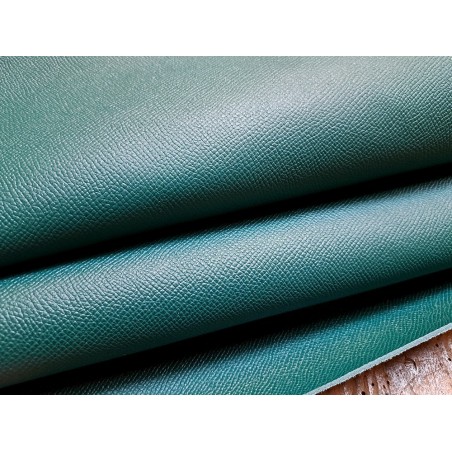 Demi-peau de cuir de vachette tannage ferme - vert malachite - cuirenstock