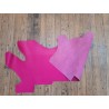 Morceau de cuir de vachette grainée - Pink - Cuir en Stock