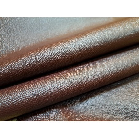 Demi-peau de cuir de vachette tannage ferme - châtaigne  - cuirenstock