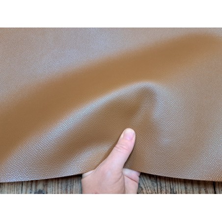 Demi-peau de cuir de vachette tannage ferme - tabac - cuirenstock