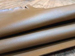 Demi-peau de cuir de vachette tannage ferme - tabac - cuirenstock