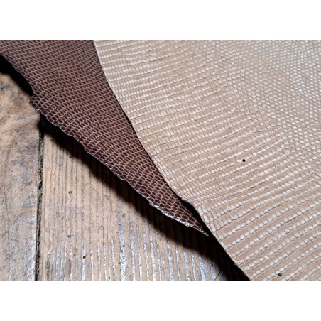 Lot de 2 peaux de cuir de lézard - E -  Cuirenstock
