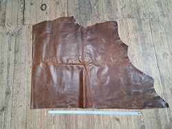 Demi-peau de cuir de vachette pullup ciré - Brun - A - Cuir en Stock