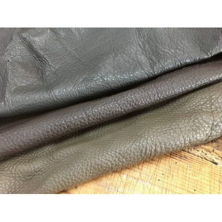 Chutes de cuir vache brun bronze - souple et au kilo - Cuirenstock