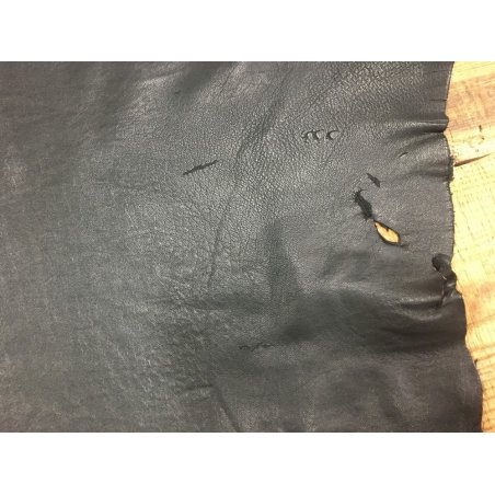 peau de cuir de mouton ciré noir Cuirenstock