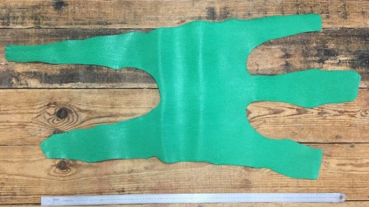 peau entière de cuir de requin vert cuirenstock