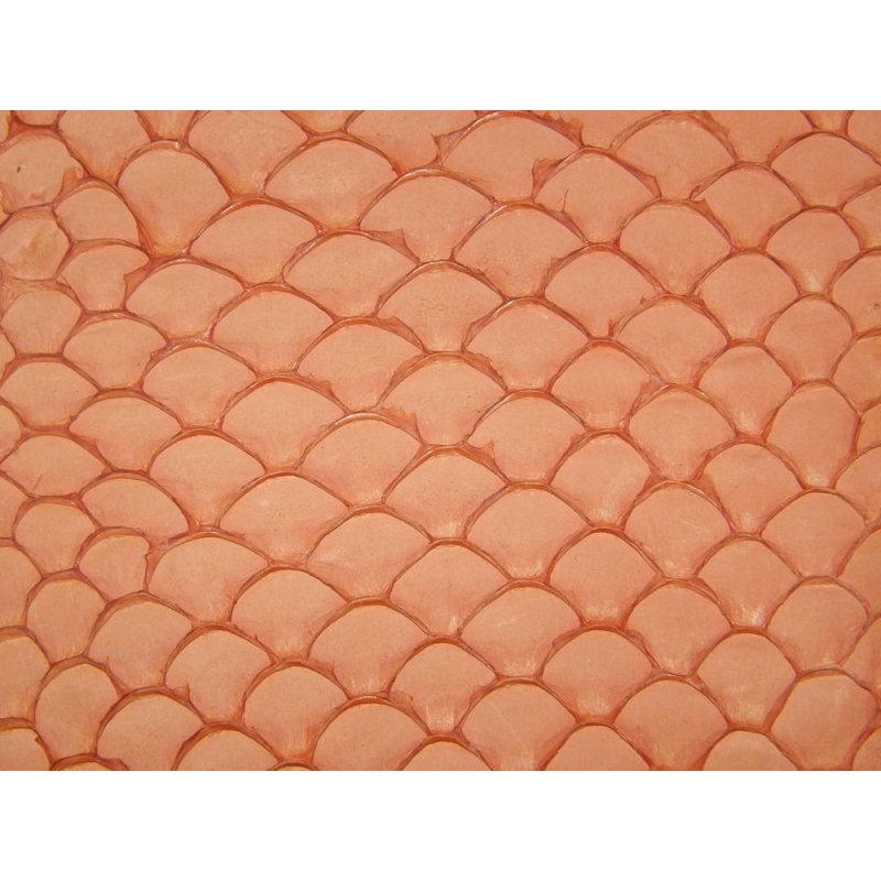Cuir de poisson tilapia orange mat bijoux accessoire maroquinerie Cuir en stock Cuir de poisson tilapia orange mat bijoux accessoire maroquinerie Cuir en stock
