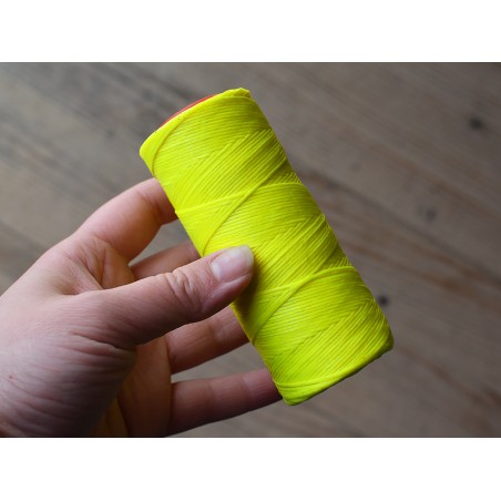 Fil ciré jaune fluo polyester 1mm coudre le cuir point sellier Cuir en Stock