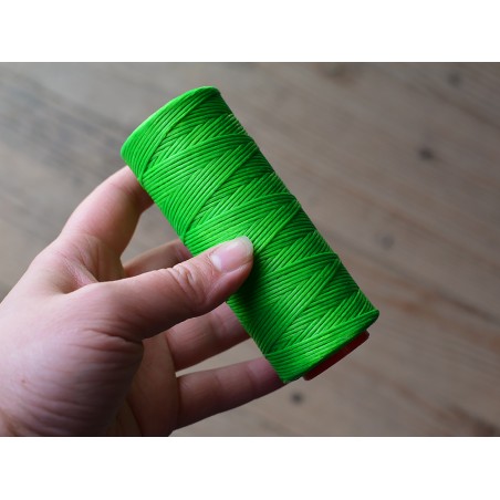 Fil ciré vert fluo 1mm polyester travail du cuir outils couture Cuir en Stock