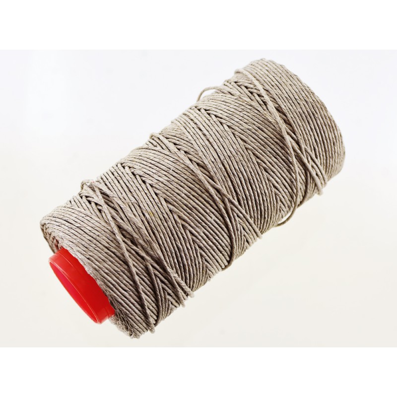 Bobine de fil de lin naturel torsadé x100m qualité pro - Cuir en Stock