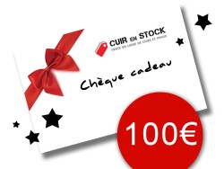 Chèque carte cadeau Cuirenstock 100 euros travail du cuir maroquinerie