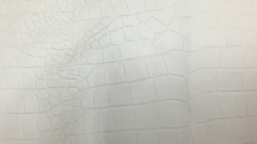 Demi peau de cuir de vachette beige façon crocodile Cuir en Stock