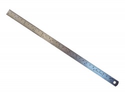 Réglet de précision en acier inoxydable flexible - 30 cm - outils pour le travail du cuir - Cuir en Stock