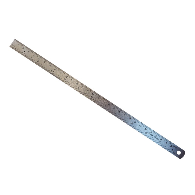 Réglet de précision en acier inoxydable flexible - 30 cm - outils pour le travail du cuir - Cuir en Stock