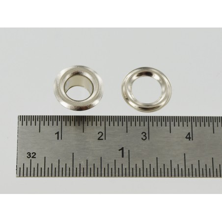 Œillet rond avec rondelle de finition pour cuir fin 12 mm - Cuir en Stock