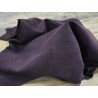 Peau de cuir de chèvre velours aubergine - Cuir en Stock