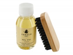 Shampoing et brosse pour nettoyer le cuir Famaco Paris - Cuir en Stock