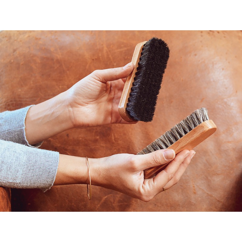 Brosse à Chaussures En Crin De Cheval, Brosse à Livres En Cuir