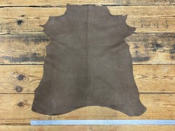 Peau de chèvre pleine fleur nubuck brun Cuir en Stock