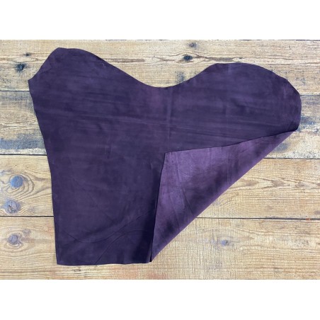 Endroit envers peau de veau velours violet cuirenstock