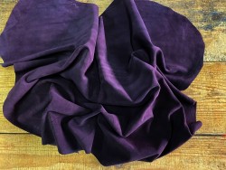 Tannage très souple peau de veaeu velours violet Cuirenstock