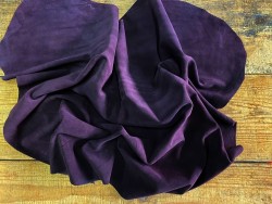 Tannage très souple peau de veaeu velours violet Cuirenstock