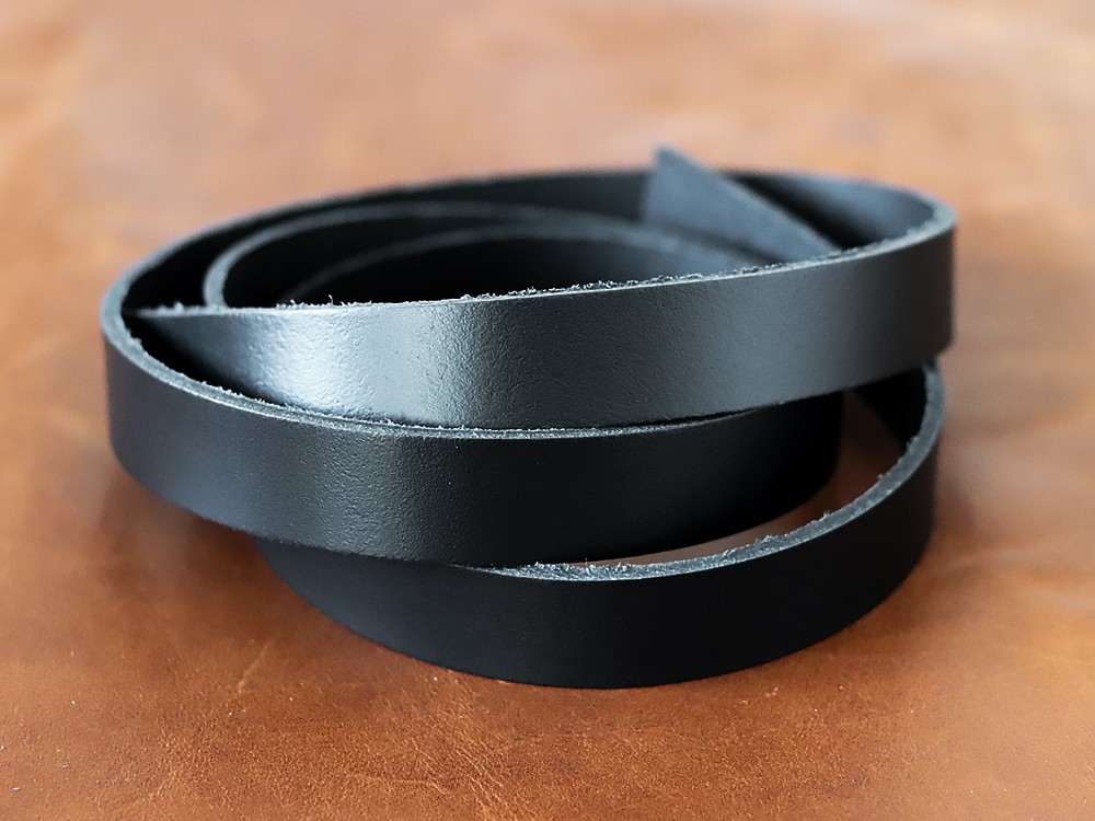Bande de cuir de vache noir Double Croupon Cuir en Stock