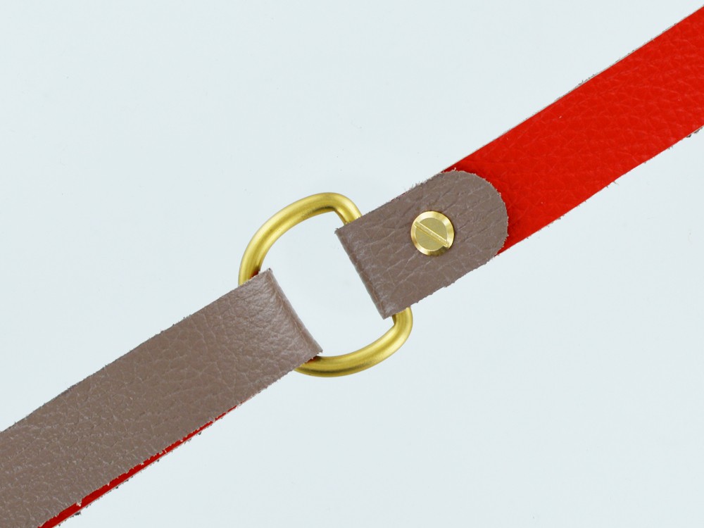 Paire de anses en cuir pretes a poser 50 cm Couleur naturelle