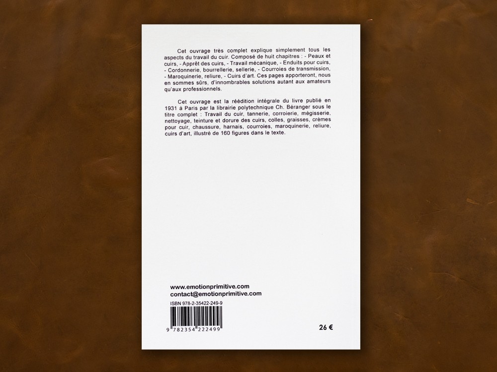 Livre "Travail du Cuir"- H.J. Rousset 1931 - Cuir en Stock