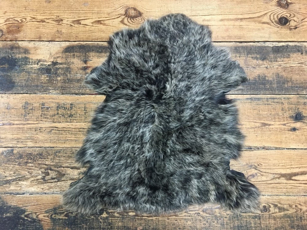 Manteau En Peau Lainée D'agneau De Toscane Noir GIORGIO Cuirs - Taille 38, Occasion Très Bon état