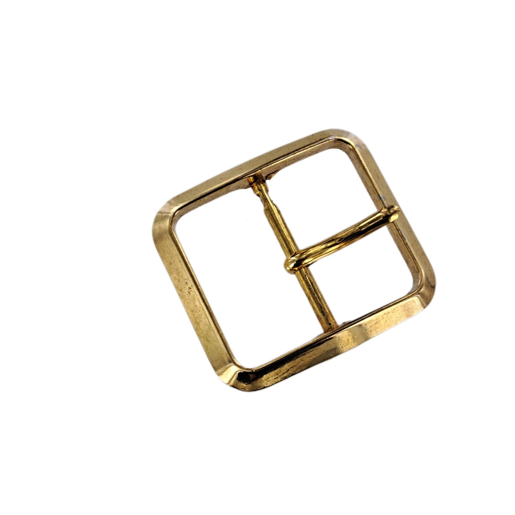 Grande boucle de ceinture carre Laiton 40 mm Cuir en Stock