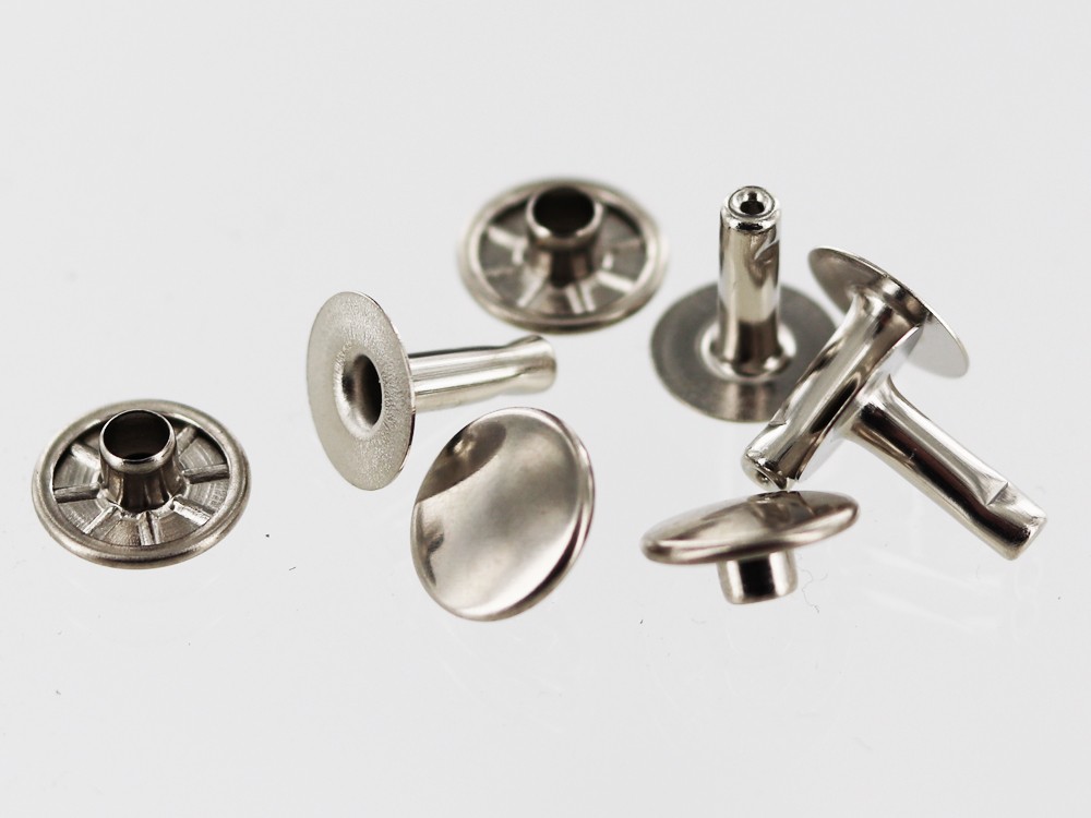 Iboco R6 Rivets Lots de 20 rivets simple calotte acier finition nickelé - Taille R6