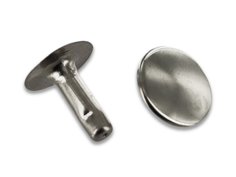 Iboco R6 Rivets Lots de 20 rivets simple calotte acier finition nickelé - Taille R6
