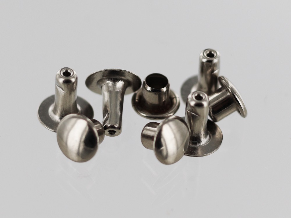 Lots Rivets Lot de 20 rivets simple calotte acier finition nickelé - Taille R2