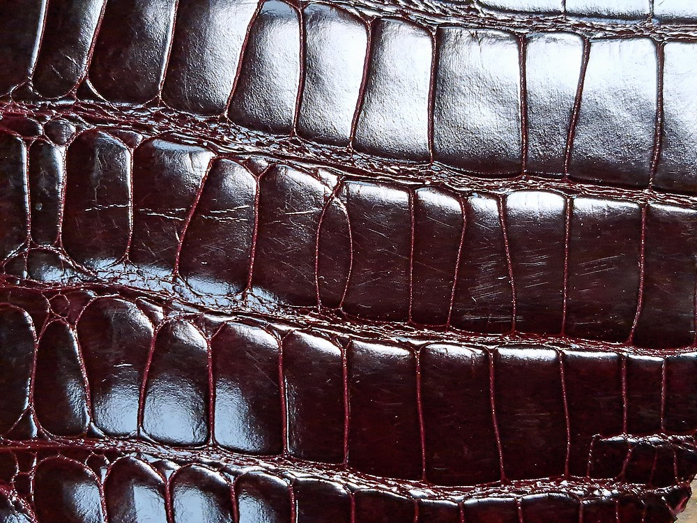 Bracelet Montre En Cuir De Crocodile Véritable 18mm - Extra Plat, Bordeaux, Neuf