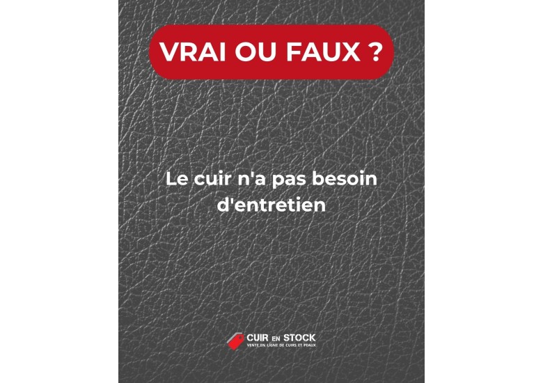 Quiz du cuir QUESTION 11. Le cuir n’a pas besoin d’entretien